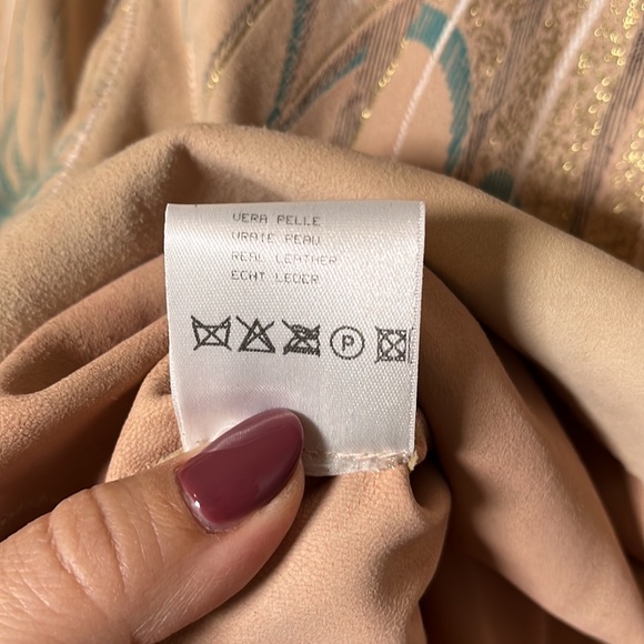 ROBERTO CAVALLI Tan Beige Suede Leather Butterfly Fringe Jacket - Picture 8 of 13